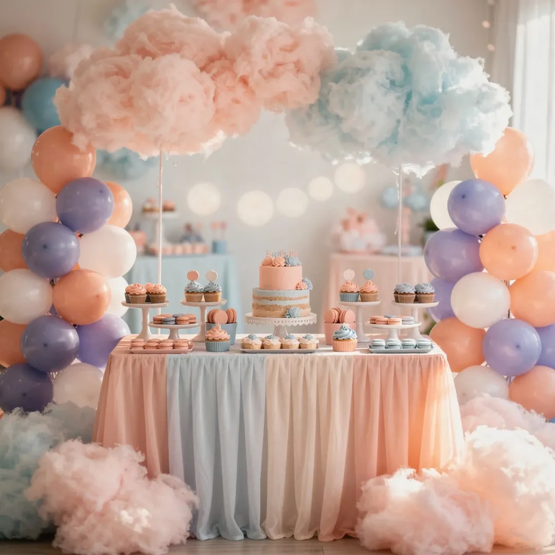 Globos aerostáticos sobre las nubes